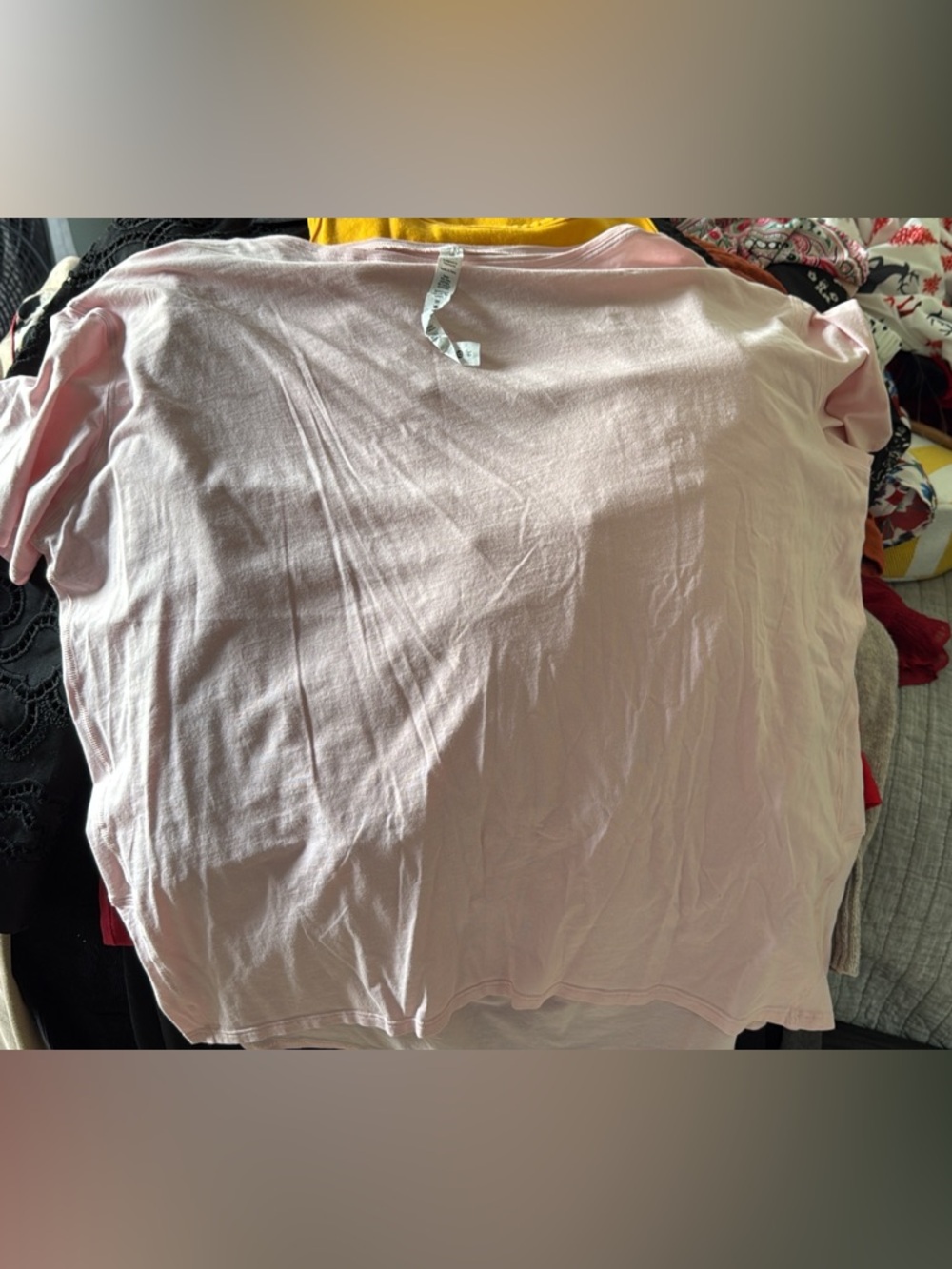 Women’s pink lululemon tee size 10